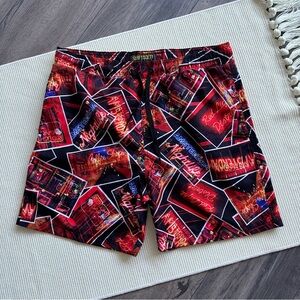 SURF SOCIETY Swimwear Swim Black / Red Trunks with Amsterdam Signs